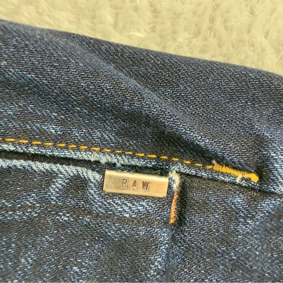 Vintage G-Star Men's Sz 40x31 Staq 3D Tapered Dark Indigo Denim Jeans Button Fly - Picture 10 of 13